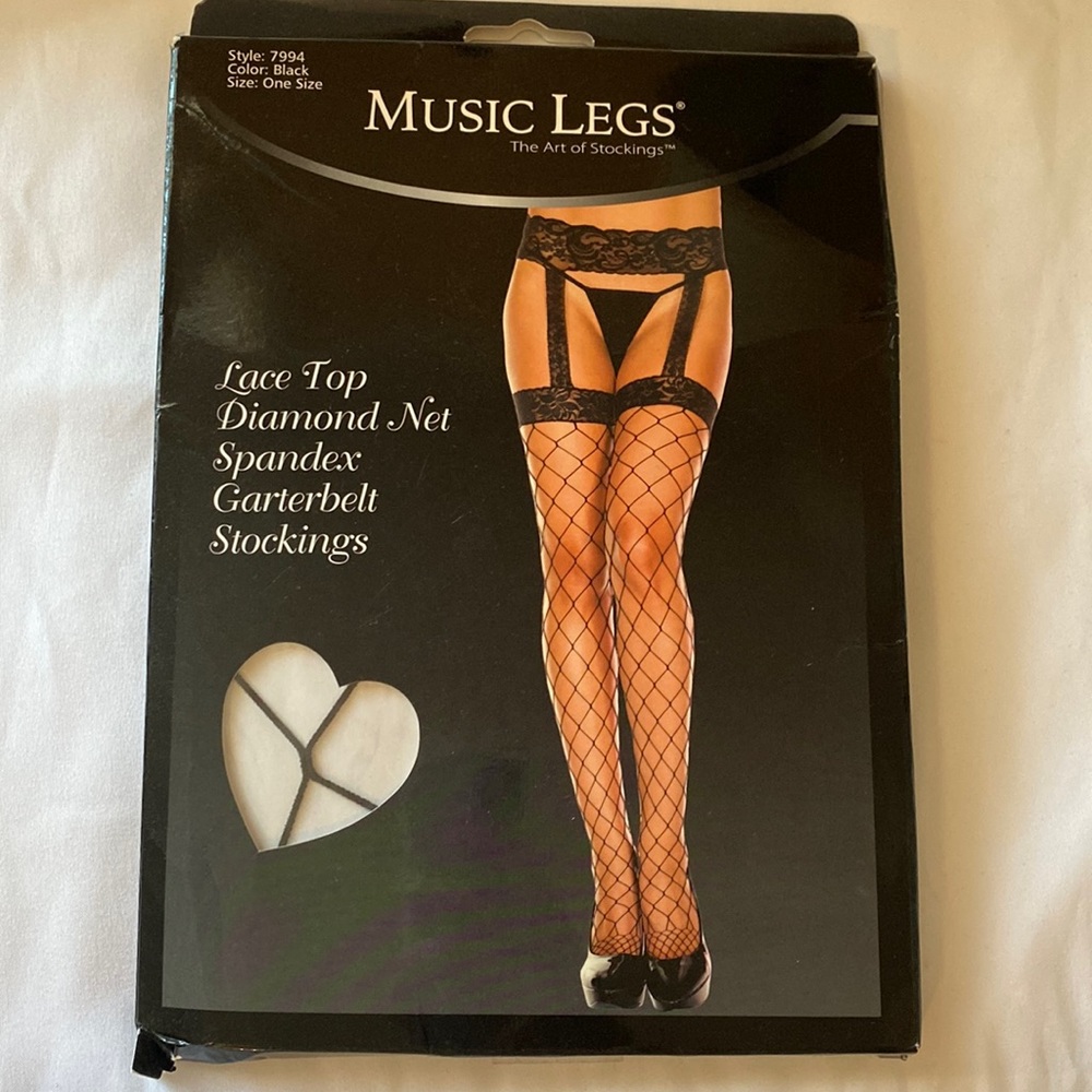 Alice Fishnet Garter Belt Stockings